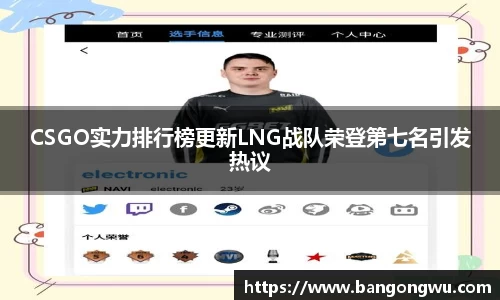 CSGO实力排行榜更新LNG战队荣登第七名引发热议